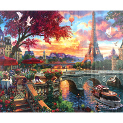 Комплект рисуване по номера 40x50 см - Мостовете на Париж RA5614