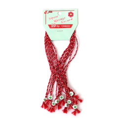 Mărgele Martisor  cu trifoi 10 bucăți