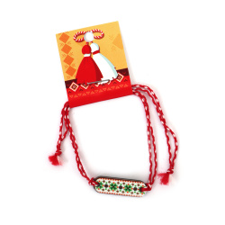 Brățară cu flori din plăci de plastic