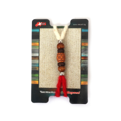 Brățară Martisor  din lână cu lemn antic 10 bucăți