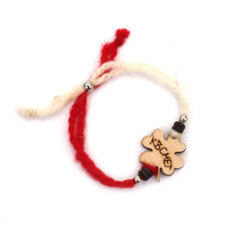 Brățări din lână Martisor cu trifoi 10 bucăți