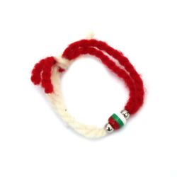Brățări din lână Martisor  cu tricolor 10 bucăți