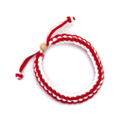 Brățări Martisor tricotate manual cu mărgele 10 bucăți