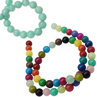 Nephrite Jade Gemstone Beads Strands, Round for Jewellery Making, Craft, DIY 