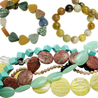 Mixed Gemstones Beads, Assorted Shapes, Colors, Types
