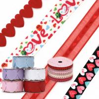 Decorative braids and ribbons for Valentine’s Day