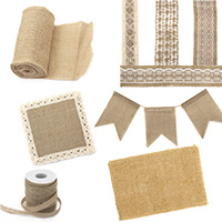 Burlap & Jute Ribbons with Laces for Wedding Party Home Decorations, DIY Craft, Handmade