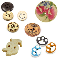 Wooden buttons for Clothing Sewing Jewelry Making Scrapbooking