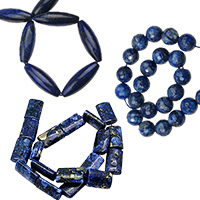 Perle de piatră prețioasă Lapis Lazuliea bijuteriilor, Coliere DIY, Brățări