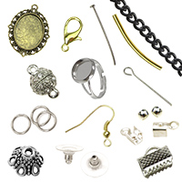 Κουμπώματα και διάφορα μεταλλικά στοιχεία για κοσμήματα