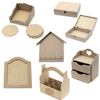 MDF items for decoration and decoupage