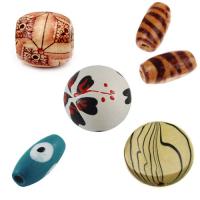 Wooden painted beads 