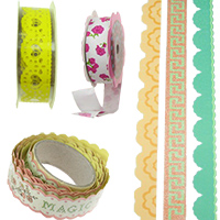Adhesive Washi Tape, Arts & Craft Tapes for Decoration, DIY, Gift Wrapping, Scrapbooking, Kids Tape 