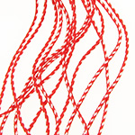 Cord white and red 1 mm