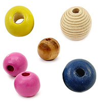 Round wooden beads