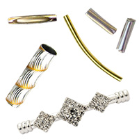 Metal Tube Beads for Jewelry Making 