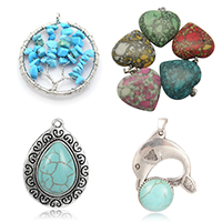 Turquoise Pendants for Jewellery Making, Necklaces, Gifts
